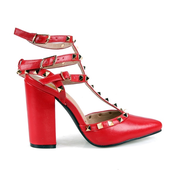 Owen-02 Studded Women's High Heel Pump - Picture 2 of 3